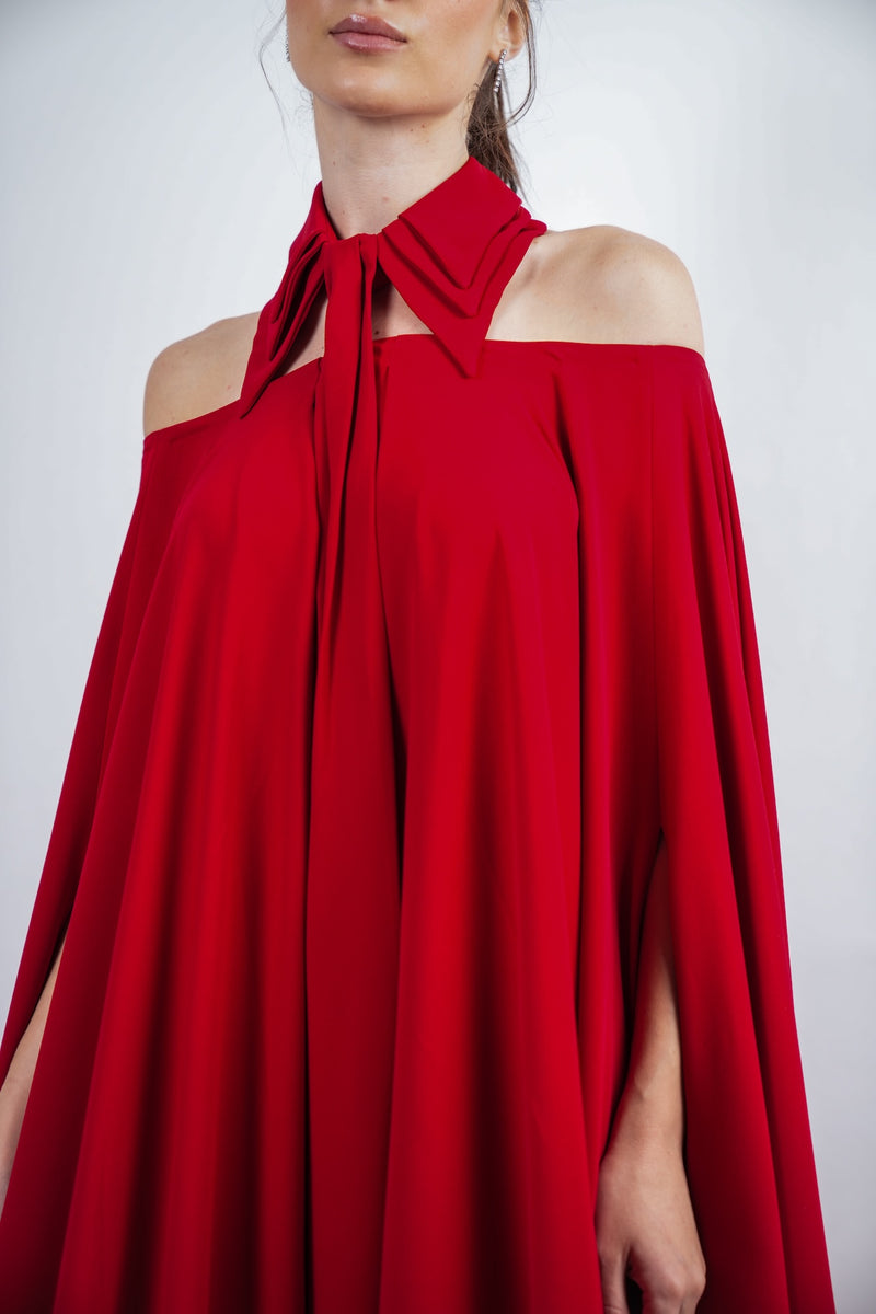 Collar Cape Gown