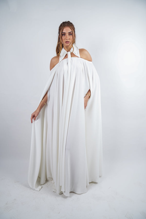 Collar Cape Gown