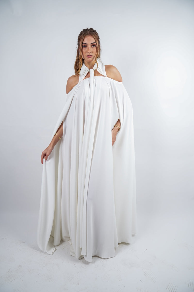 Collar Cape Gown