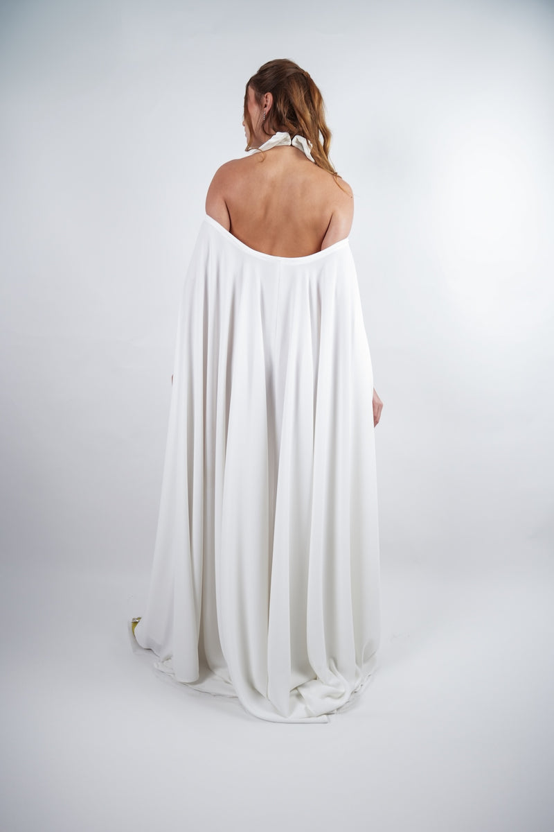 Collar Cape Gown