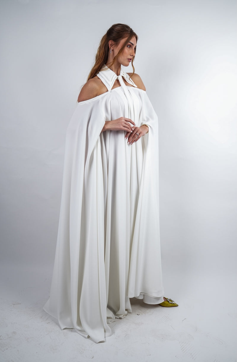 Collar Cape Gown