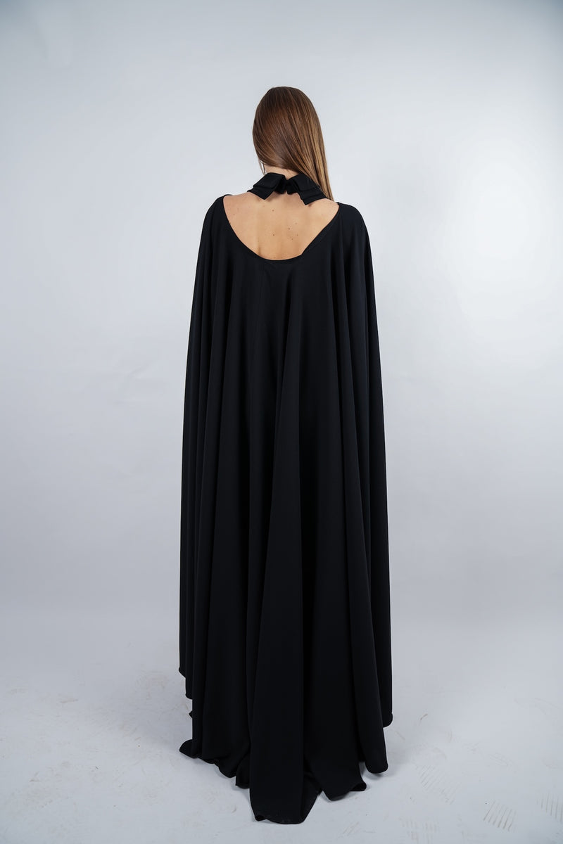 Collar Cape Gown