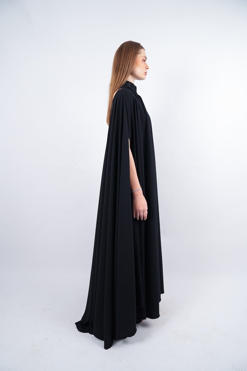 Collar Cape Gown