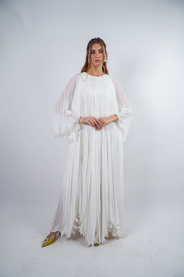Pleated Kaftan Dress