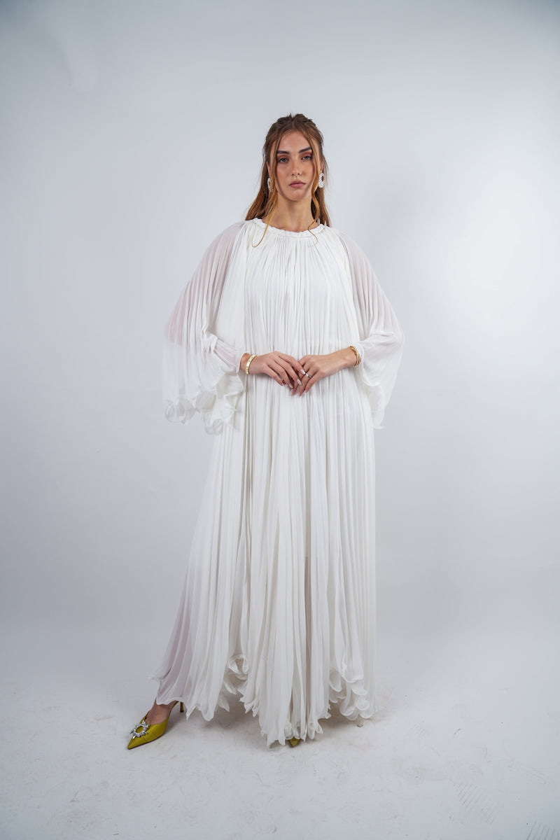 Pleated Kaftan Dress