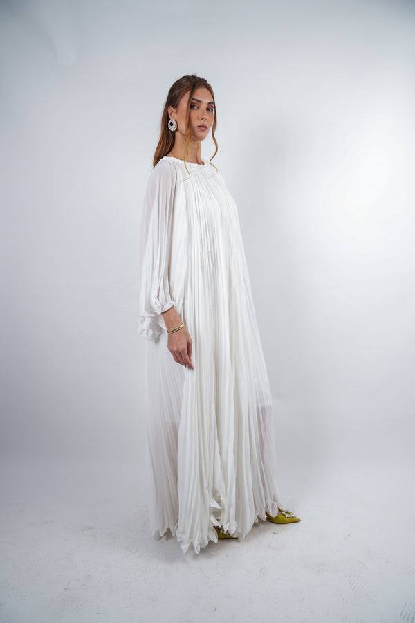 Pleated Kaftan Dress