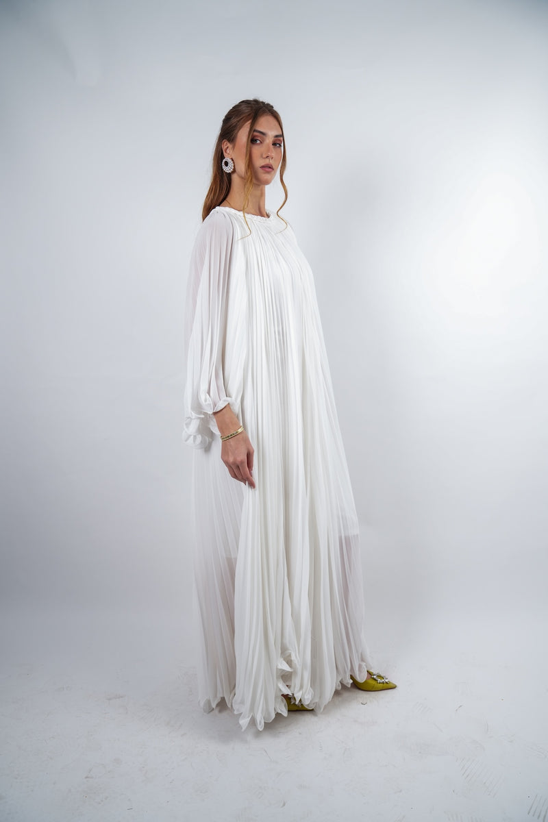 Pleated Kaftan Dress