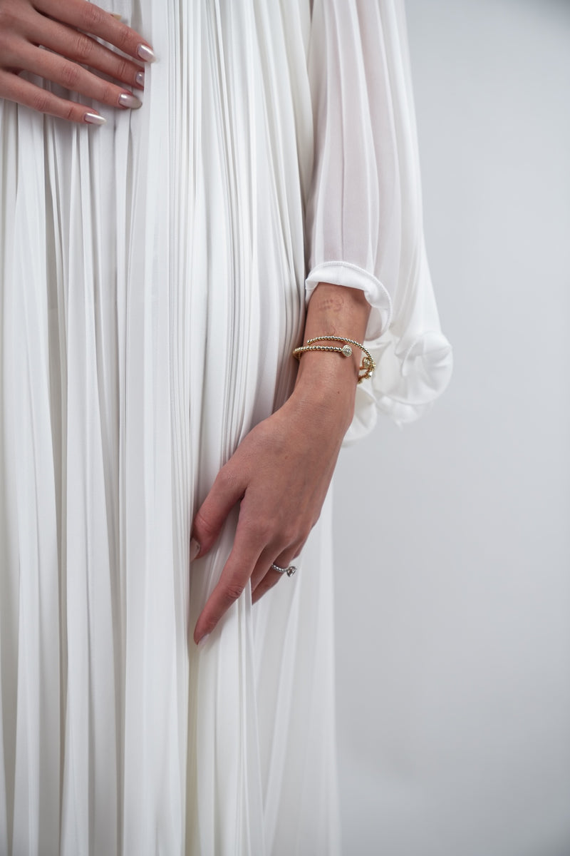 Pleated Kaftan Dress