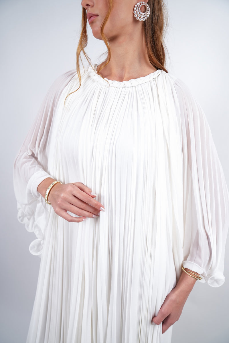 Pleated Kaftan Dress