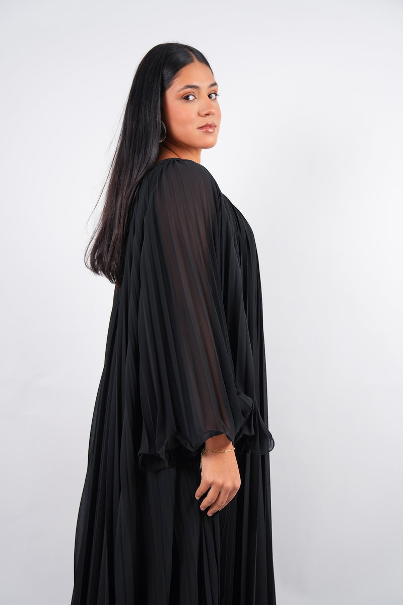 Pleated Kaftan Dress