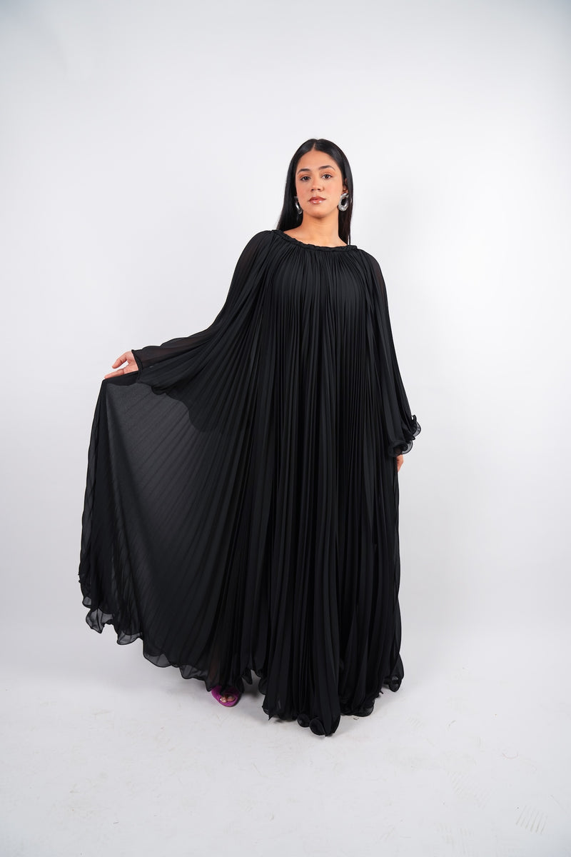 Pleated Kaftan Dress