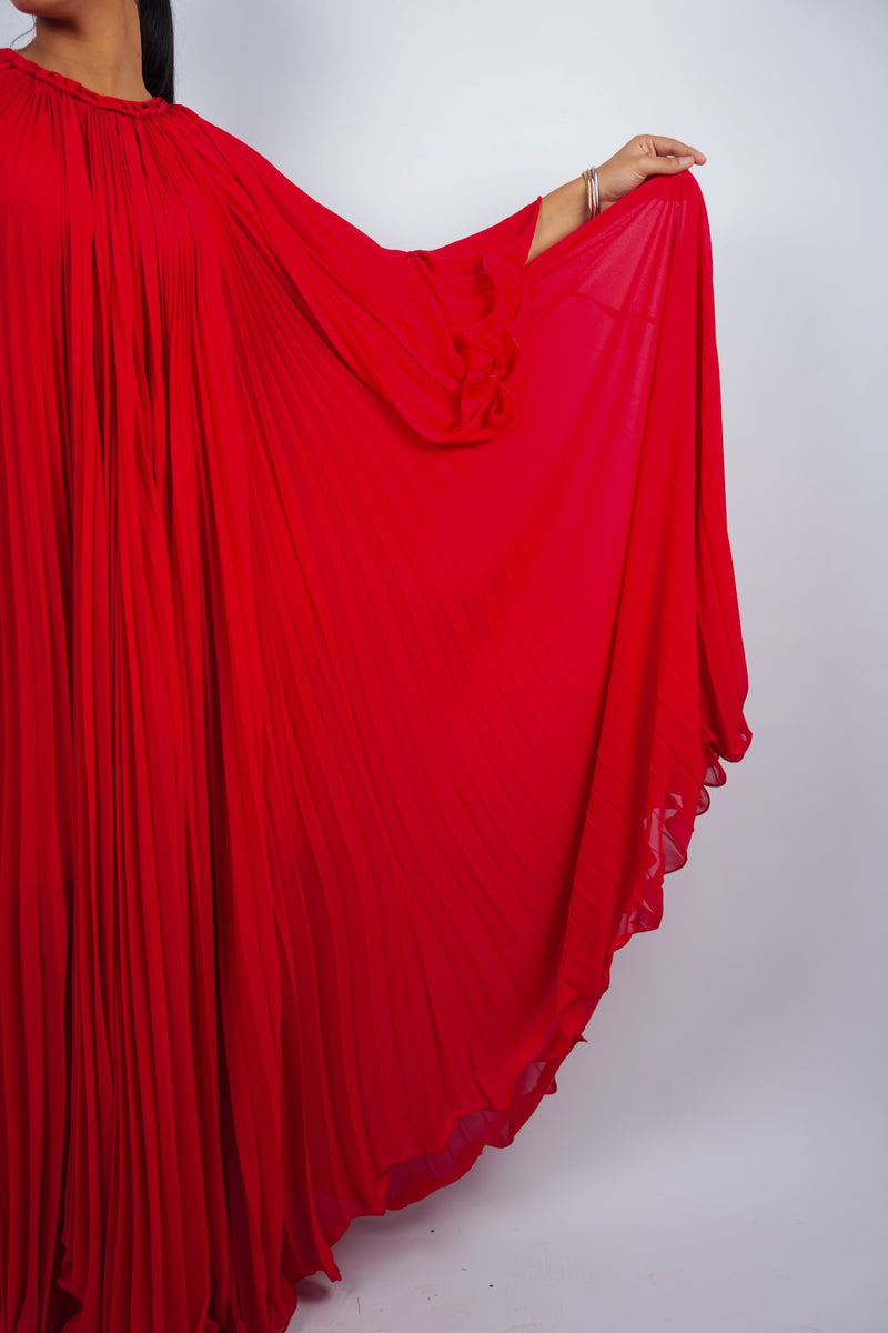 Pleated Kaftan Dress