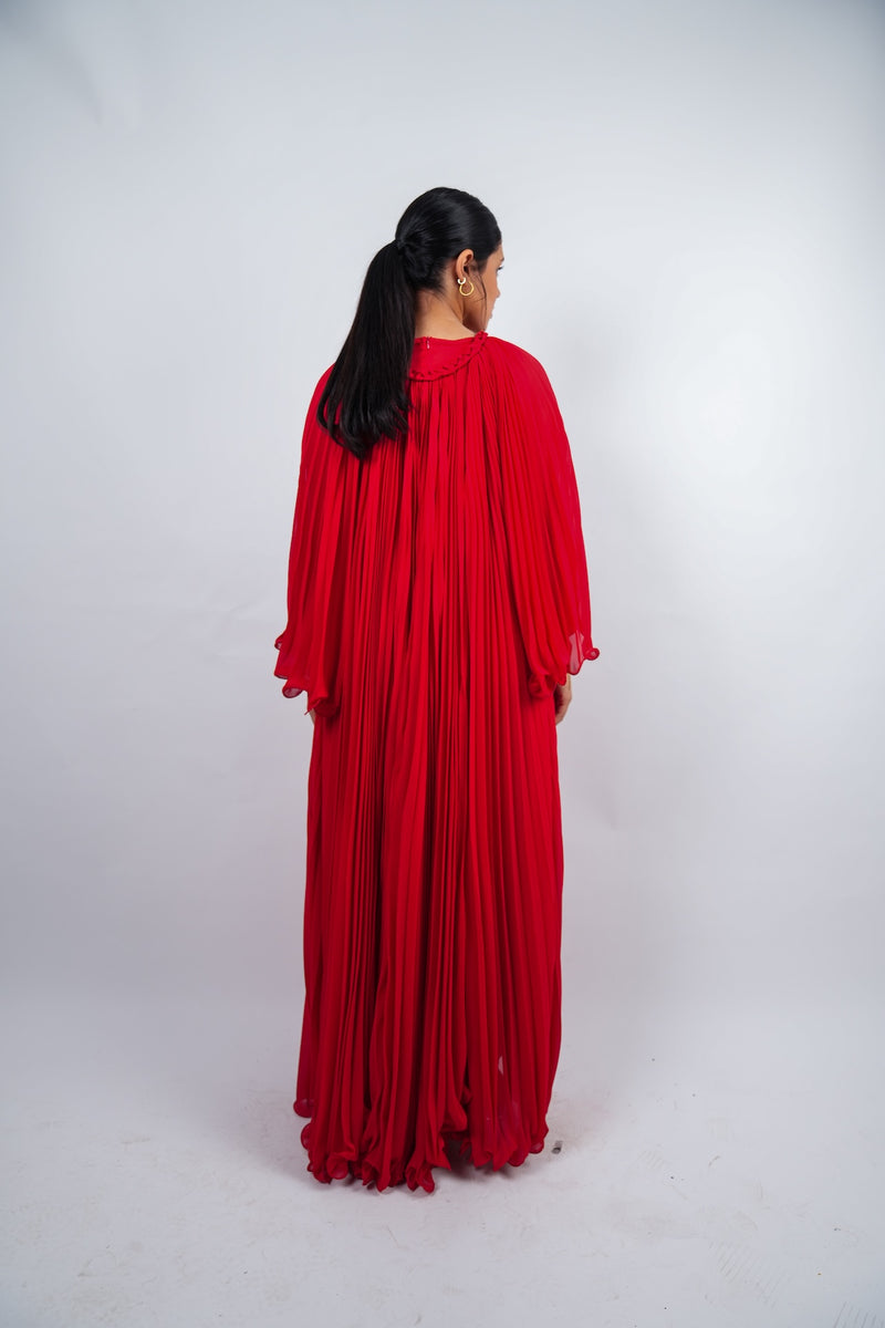 Pleated Kaftan Dress