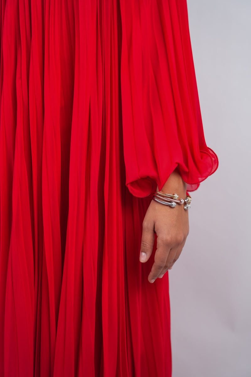 Pleated Kaftan Dress