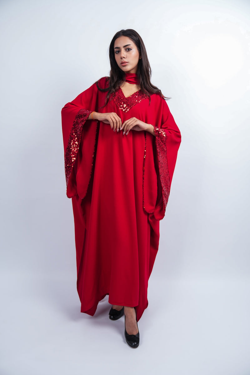 Sequin Trim Kaftan