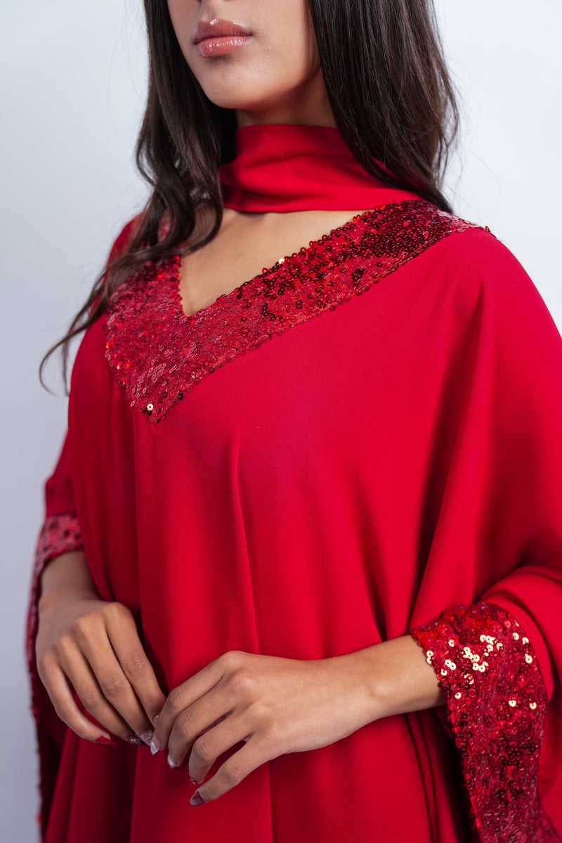 Sequin Trim Kaftan