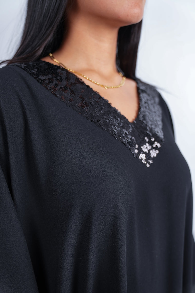 Sequin Trim Kaftan