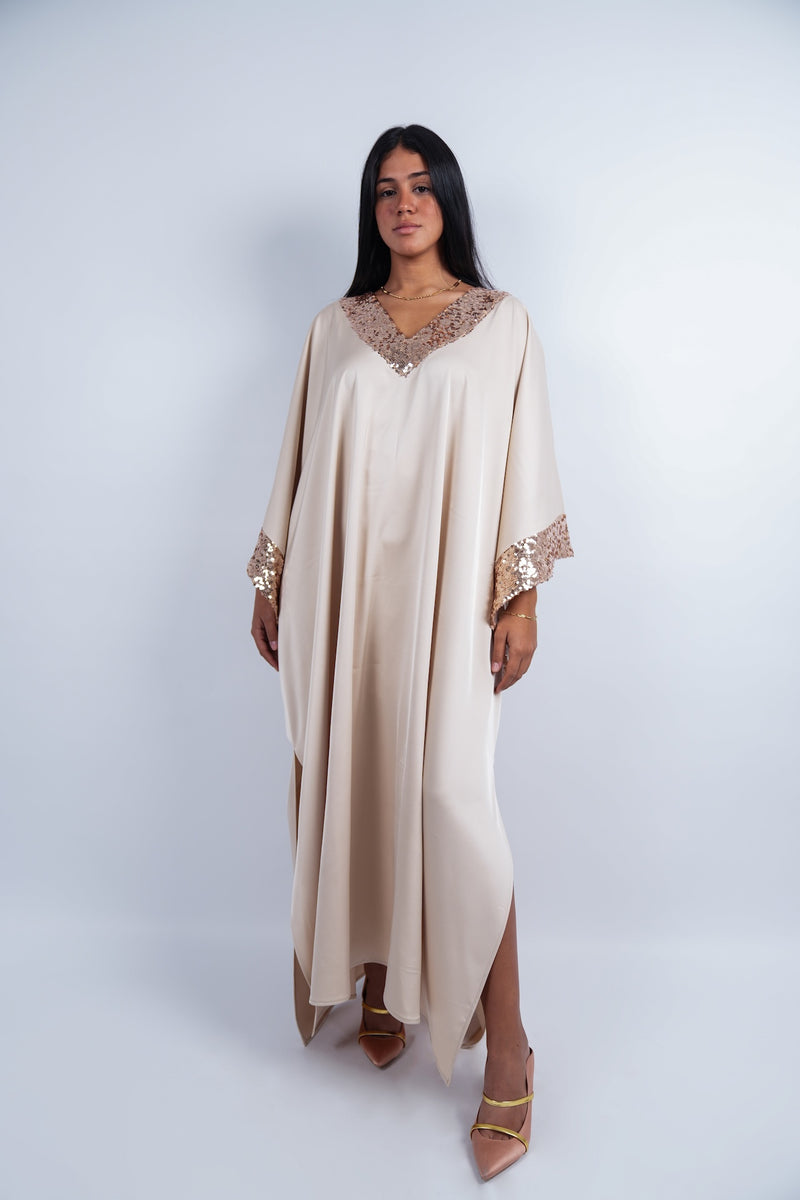 Sequin Trim Kaftan