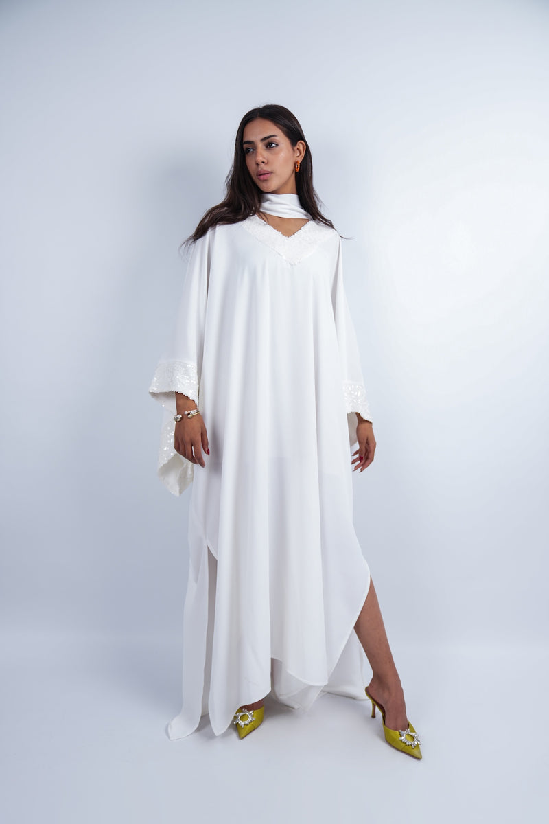 Sequin Trim Kaftan