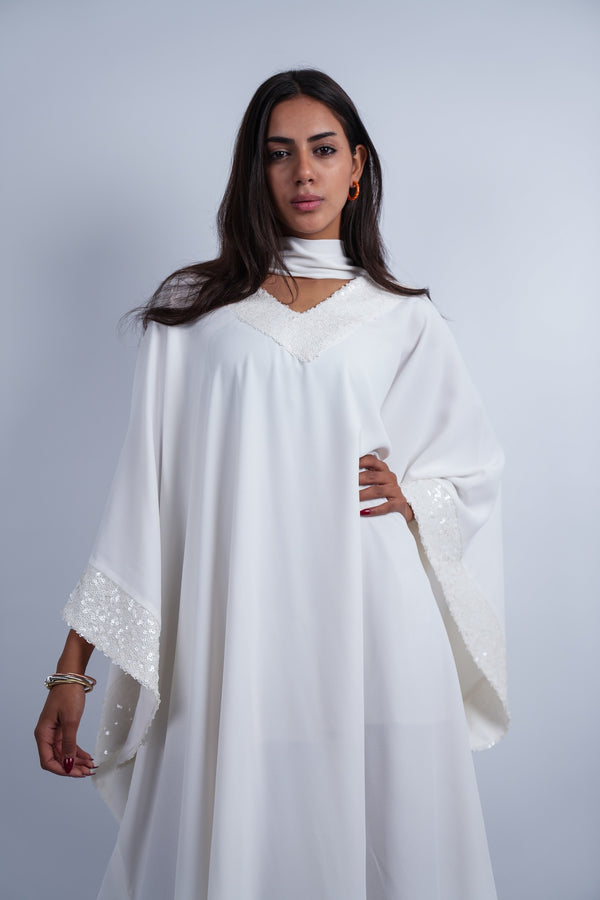 Sequin Trim Kaftan