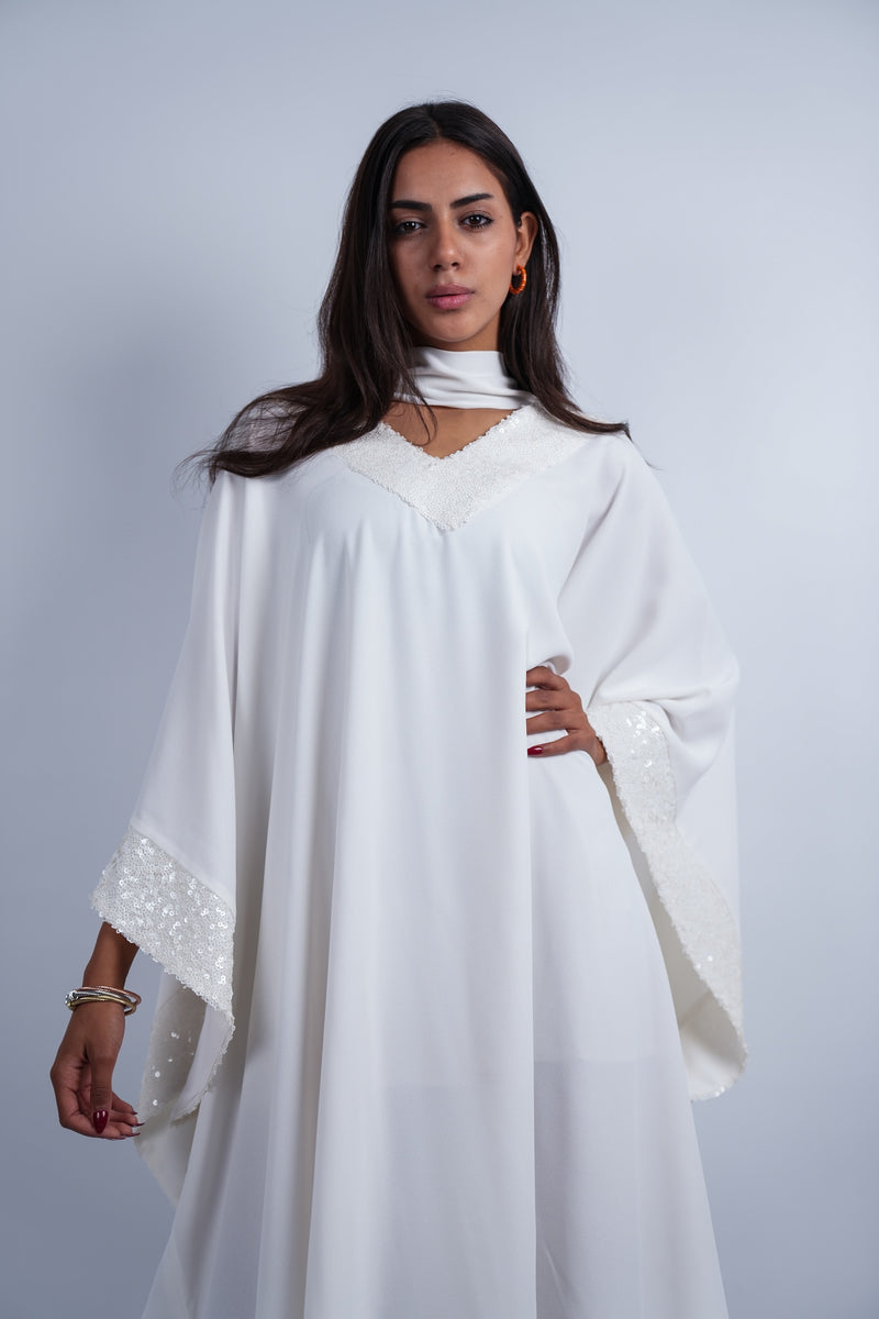 Sequin Trim Kaftan
